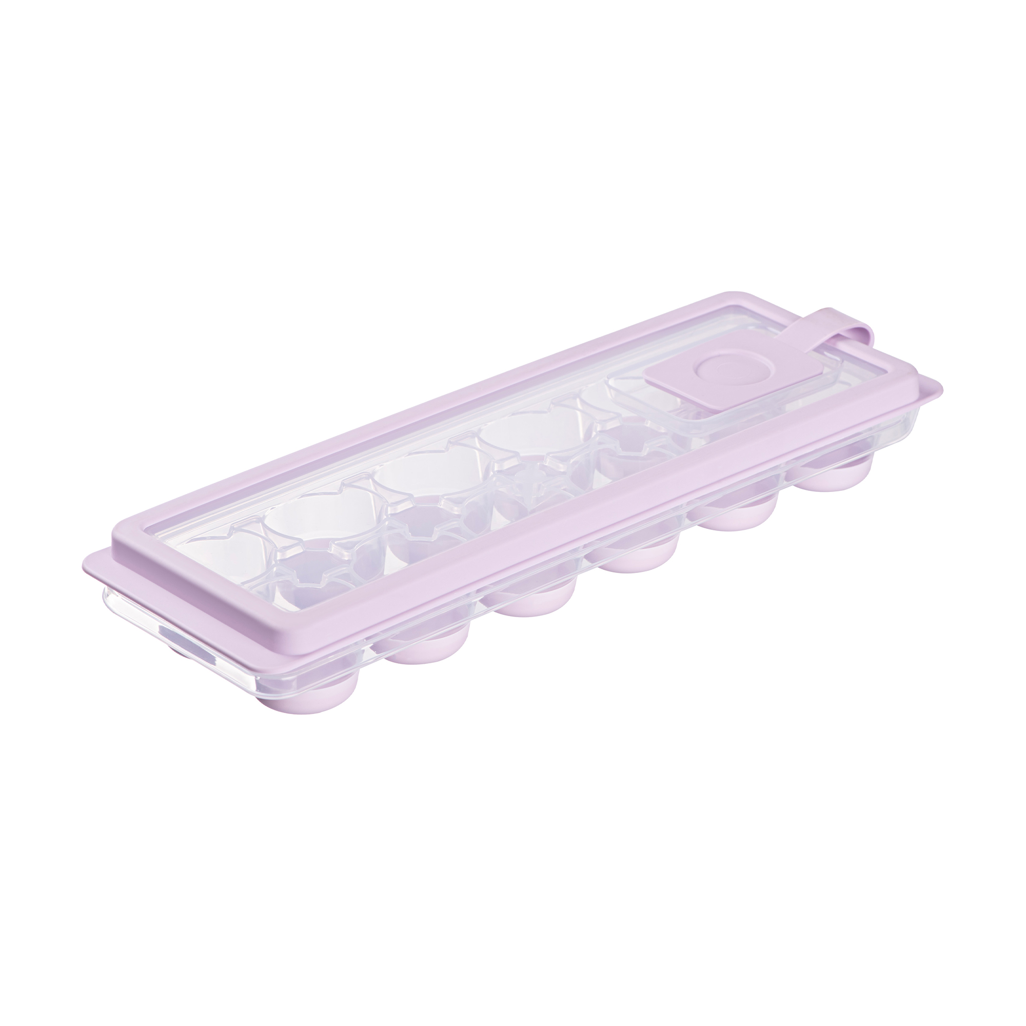 Форма для льоду Ardesto Fresh на 12 секцій, з кришкою, лілова, силіконова, 9.5*3.8*26 см (AR1104LP)