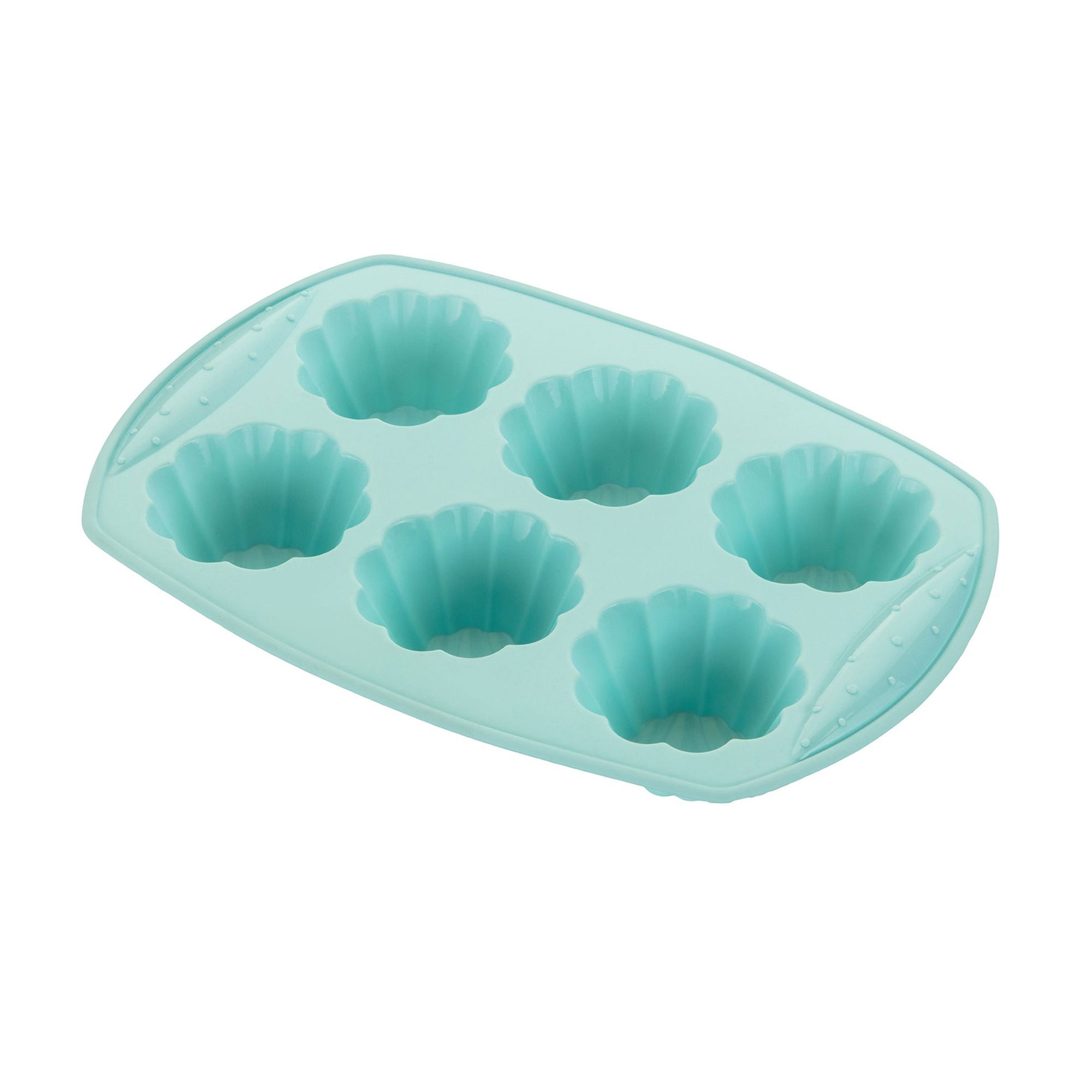 Форма для випікання мафінів Ardesto Tasty Baking, 6 шт, блакитна, силіконова, 30*21*4 см (AR2318T)